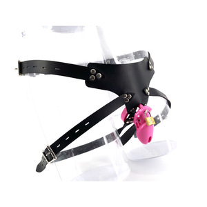 Hombre Rojo correa de plástico en jaula de castidad <span class=keywords><strong>CB6000</strong></span> castidad dispositivos Polla jaula cerradura con 5 Base anillos juguetes sexuales para hombres - Product Image 2
