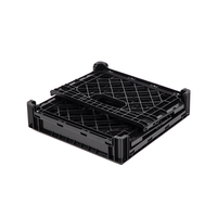 Panier de rangement pliable et empilable de 27L, poignées durables et faciles à saisir, caisse en plastique pour légumes, fruits, bière et lait