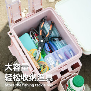 DIAOHAAHA Fishing Storage Box Portable Rod Holder Multi-Purpose Lure Fishing Box With Cup Holder For <b>Outdoor</b> Use - Product Image 2