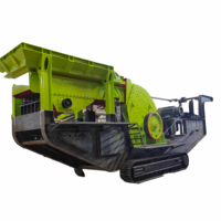 Petit concasseur de pierres mobile 5-50t/h, compact, portable, alimenté par un moteur, pour les petites entreprises de travaux de carrière, garantie 1,5 an