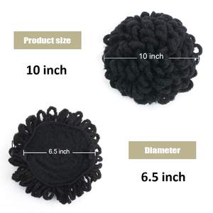 KGBFASS 10 pouces, grandes <span class=keywords><strong>tresses</strong></span> à nouer, queue de cheval bouclée, dreadlocks, chignons tressés, faux <span class=keywords><strong>chignon</strong></span>, scrunchies à clipser sur les cheveux - Product Image 4