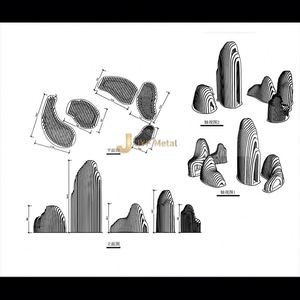 ANW3593 Escultura Personalizada Art Deco de Acero Inoxidable Pulido y Duradero, Arte Metálico 304 para Uso Comercial y Público - Product Image 2