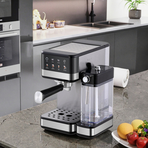 Machine à expresso professionnelle en acier inoxydable pour barista à domicile, usage hôtelier, 20 bars, mousseur à lait automatique, programmable, semi-automatique - Product Image 4