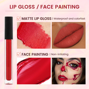 Lèvres de fête spéciales couleurs rouge à lèvres liquide rouge à lèvres avec étiquette privée 6 couleurs <span class=keywords><strong>bleu</strong></span> violet blanc mat rouge à lèvres liquide sans logo - Product Image 6
