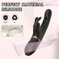 Masseur Baguette Magique 3-en-1 Puissant avec Stimulation Clitoridienne par Battement, Vibrateur Lapin, Vente en Gros OEM ODM, Articles pour Adultes Personnalisables
