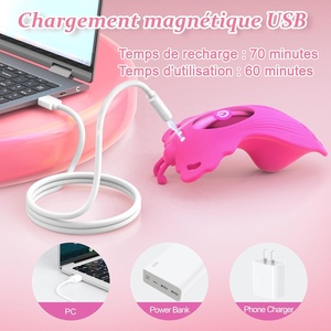 String vibrateur portable contrôlé par application, rechargeable, design papillon discret, sangle réglable, idéal pour les couples et les jeux en solo - Product Image 4