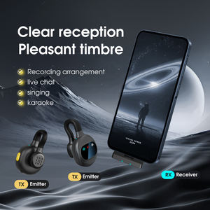 Micrófono de Solapa Inalámbrico 2 en 1, Omnidireccional, de Condensador, con Cancelación de Ruido, Mini Micrófono con Clip para Teléfono Móvil y Ordenador - Product Image 3