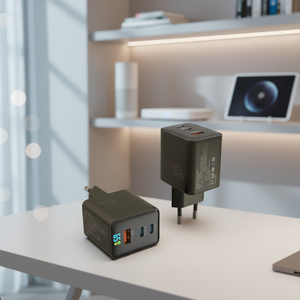 Nouveauté : Chargeur GaN 3 ports USB-C et USB-A, chargeur mural ultra-plat GaN 65W pour ordinateur portable et téléphone portable, charge rapide - Product Image 5