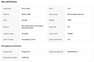 Pistola de Mesoterapia Capilar 2026, Pistola de Inyección de Agujas para Mesoterapia PRP, Pistola de Inyección sin Agujas Antienvejecimiento con Nanocristales U225 - Product Image 6