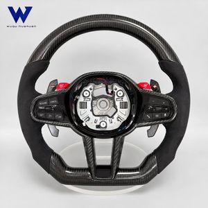 Volante de Fibra de Carbono Forjado y Gamuza para <span class=keywords><strong>BMW</strong></span> Serie 1 2 3 4 5 6 7 X3 X4 X5 X7 M2 M3 M4 M5 <span class=keywords><strong>M8</strong></span> M240i G20 G80 G82 G42 G29 F90 - Product Image 5