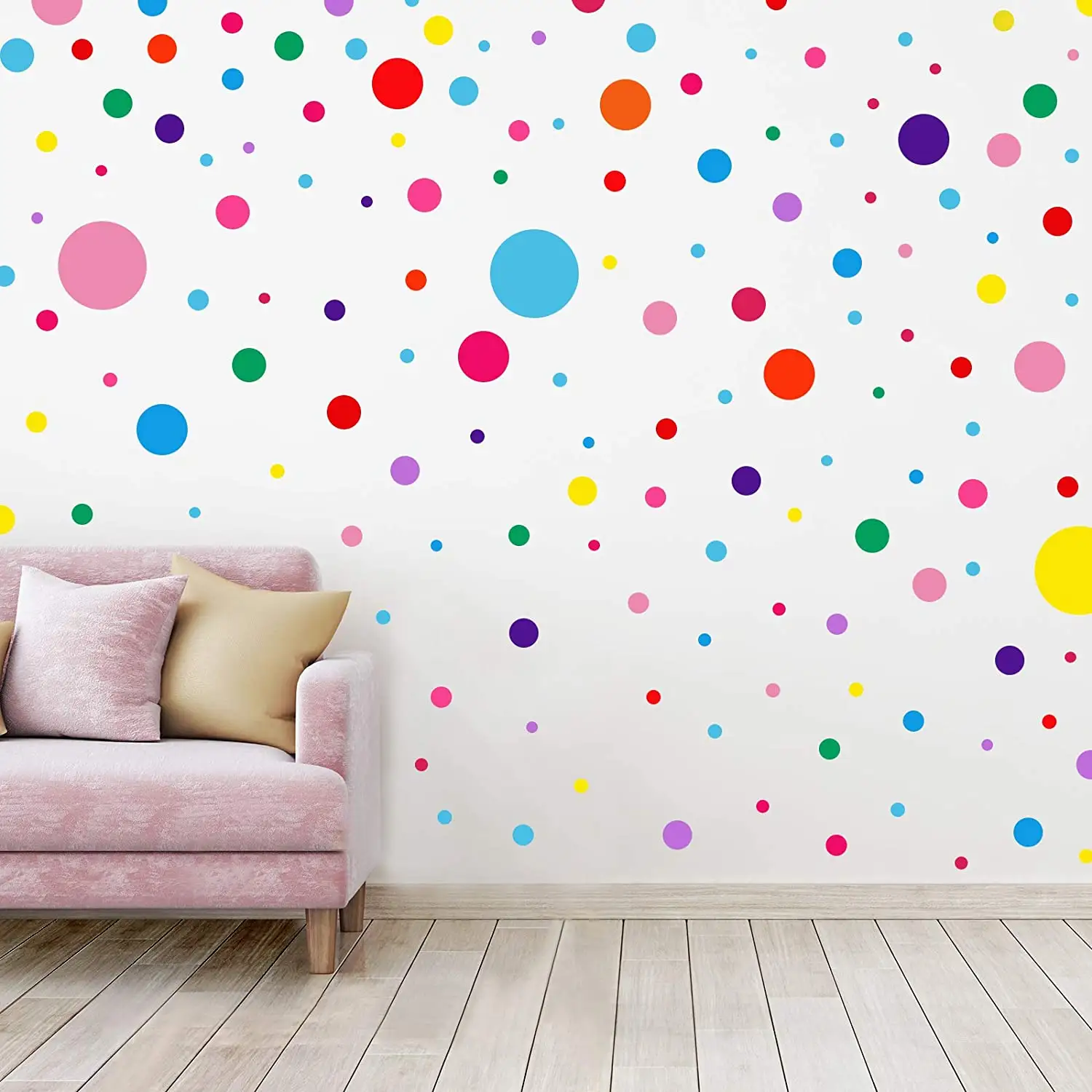Polka Dots Wall Stickers Circle Wall Decal for Kids Bedroom Living Room Classroom Decor Removable Vinyl Wall Stickers