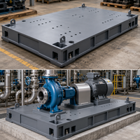 Base de pompe submersible OEM personnalisée |   Structure en acier soudé de précision pour station de pompage de fluides