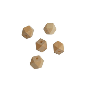 Perline di legno ottagonali ILAN 16 mm naturali per artigianato - Product Image 2