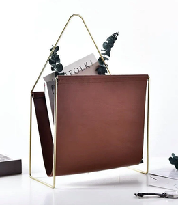 Miễn phí đứng kim loại và da văn phòng bàn tổ chức miễn phí-đứng tập tin tài liệu và Tạp Chí giá - Product Image 3