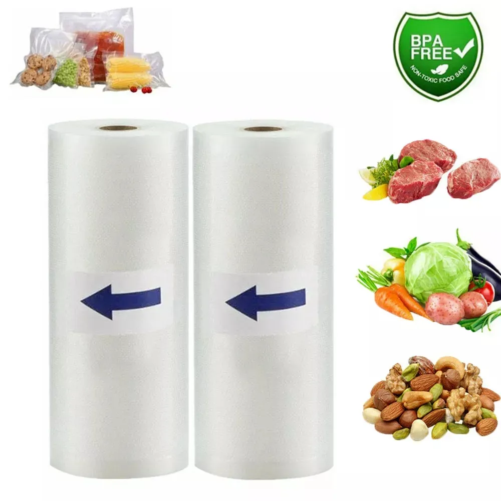 Saco a vácuo para alimentos, cozinha embalagem seladora comprimida para preservamento de comida a vácuo produto em rolo