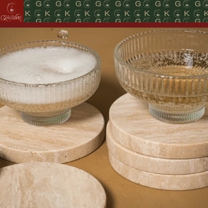 <span class=keywords><strong>Sous</strong></span>-<span class=keywords><strong>verre</strong></span> en <span class=keywords><strong>marbre</strong></span> travertin GOLDKING pour salle de bain, table, bar – Marron foncé, beige, vert, or – Personnalisé OEM ODM – Vente directe usine - Product Image 3