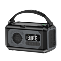 Radio de Emergencia con Manivela Solar, Batería de 10000mAh, Función SOS