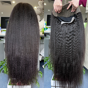 Yaki วิกผมตรง360ลูกไม้ด้านหน้าความละเอียดสูงวิกผมมนุษย์ผมหยิกตรงใสด้านหน้าลูกไม้สวิสบราซิล10-40นิ้ว - Product Image 2