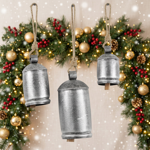 Carillon éolien en métal plaqué argent, clochettes rondes en fonte, ornement suspendu pour la décoration de la maison, style traditionnel - Product Image 3
