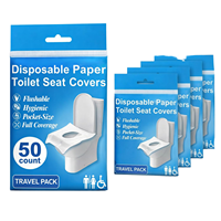 Papier toilette jetable - Écologique, soluble dans l'eau, extra large, emballé individuellement, antidérapant, anti-déchirure, accessoires de voyage