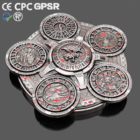 Dés à rouler polyédriques en alliage de zinc gravés en relief avec motif éclaboussures de sang, finition argent antique, pour jeux de rôle de table D&D et RPG