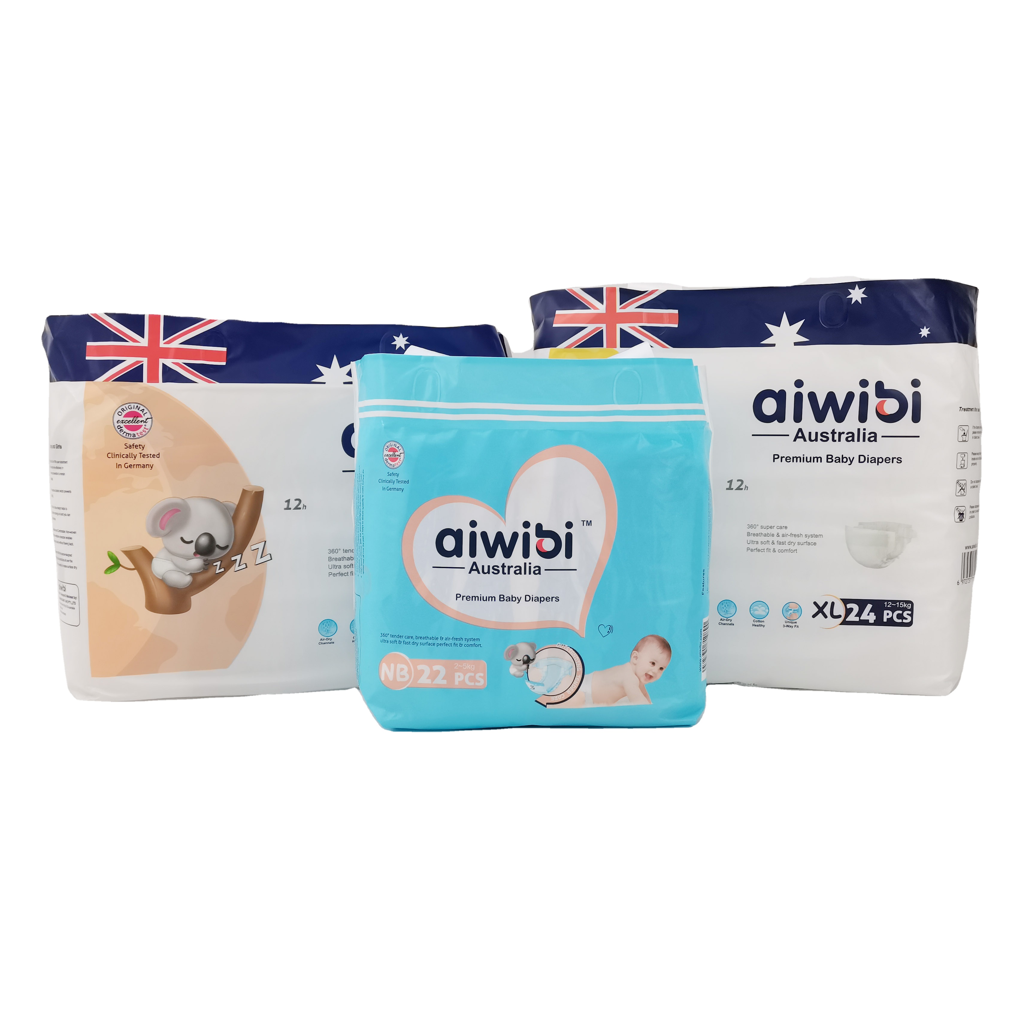 Воздухопроницаемые тонкие одноразовые детские подгузники AIWIBI, удобные на ощупь, оптовая цена, высшее качество, бесплатный образец