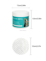 Lingettes pour les yeux pour animaux de compagnie Lingettes de toilettage pour les yeux pour animaux de compagnie Nettoyage humide pour enlever les taches de larmes de chien et de chat