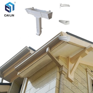 30 anni di garanzia rettangolare pluviale sistema di tetto prefabbricato drenaggio in <span class=keywords><strong>Pvc</strong></span> tubo di scorrimento dell'acqua sistema di raccolta dell'acqua della grondaia della pioggia - Product Image 2