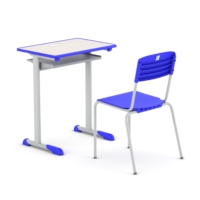 Vente en gros de mobilier scolaire moderne Ensemble bureau et chaise pour étudiant Table et chaise de classe ergonomiques en métal au design écologique