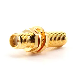 XINQY SMA Female Jack to Female Jack Straight Adapter SMA-KYK 18GHz With Nut Bulkhead Coaxial Adaptor For RF Microwave Signal