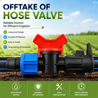 Mini vanne à boisseau sphérique en plastique pour micro-irrigation, vanne de contrôle pour tube PE, pour système d'irrigation goutte à goutte de jardin