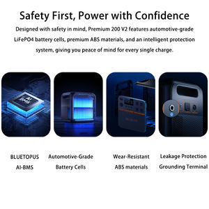 Generador de Energía Solar <span class=keywords><strong>BLUETTI</strong></span> Más Vendido de 300W 500W 1000W 2700W 3000W con Batería Lifepo4, Estación de Energía Portátil para el Hogar - Product Image 3