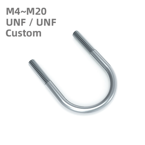 Morsetto a U in Acciaio al Carbonio Zincato con Vite M4 M5 M6 M8 M10 M12 M14 M16 M18 M20 UNC UNF BSW Personalizzabile - Product Image 1
