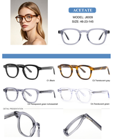 Monture de lunettes optiques carrées rétro en acétate, monture intégrale, unisexe, lunettes de mode, logo de marque personnalisé OEM