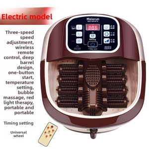 Masajeador de Pies Portátil Mimir y Rodillo de Masaje con Burbujas de Calor y Luz Roja - Relajación Automática para Pies Cansados - Product Image 3