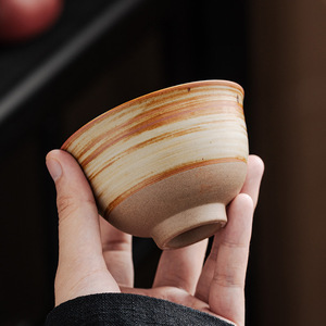 Set da Tè in Ceramica Grezza Stile Wabi-Sabi <span class=keywords><strong>e</strong></span> Giapponese, Tazza Singola per Degustazione del Tè Fatta a Mano - Product Image 1