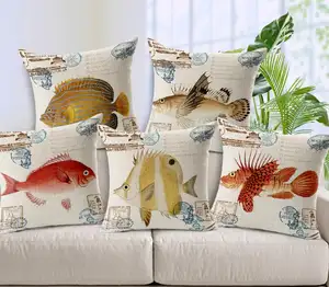 Hochwertige weiche Outdoor Ocean Tropical Fish Großhandel Sitzkissen