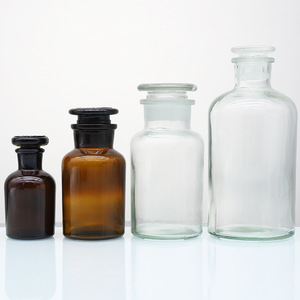 Botellas de Reactivo de Vidrio Huida de 30ml-2500ml, Transparentes, Marrones, de Boca Ancha y Estrecha, Selladas, para Laboratorio - Product Image 3