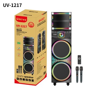 Altavoz Inalámbrico TWS con Sonido Estéreo Nítido, Subwoofer Doble de 12 Pulgadas, USB, Altavoz para Fiestas, Altavoz con Ruedas para DJ, Sistema de Karaoke para Exteriores - Product Image 5