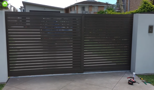 <span class=keywords><strong>Portail</strong></span> de jardin en aluminium à 2 <span class=keywords><strong>et</strong></span> 3 panneaux coulissants télescopiques - Product Image 6