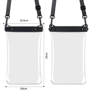 New Frameless TPU Water-resistant Crossbody Phone Bags Stylish IPX8 Mobile Phone Waterproof Pouch For Beach