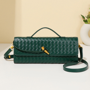 New <strong>Arrival</strong> Ladies Colorful Braided Long Hand Clutch <strong>Bags</strong> Fashionable Guangzhou Lock Woven <strong>Shoulder</strong> <strong>Bag</strong> Accept Customization