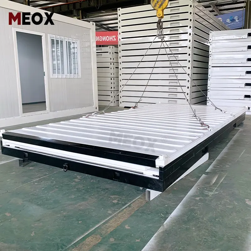 MEOX Custom Q235 9ft 16ft 19ft flat pack cheap mobile prefab foldable shipping container storage unit portable storage units