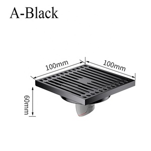 OEM Modern Black Gray Slivery Bathroom Shower Accessories Brass 4 Inch Anti Odor SUS 304 316 Stainless Steel Floor Drain - Product Image 3