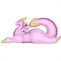 Vente flash : modèle d'animal gonflable, dragon rose gonflable pour la décoration