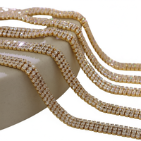 Bracelet de tennis géométrique pour femme en acier inoxydable plaqué or 18 carats avec breloques en zircon cubique – Pulsera de Acero Inoxidable de luxe