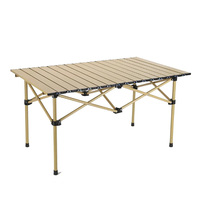 Vente directe d'usine de table pliante de camping de nouvelle conception, table de pique-nique portable durable, personnalisable et réglable