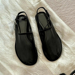 OEM ODM Ballerines Slingback Minimalistes Françaises en Maille Transparente pour <span class=keywords><strong>Femme</strong></span> avec Bride Arrière à Boucle Réglable, Légères, Silencieuses, Semelle Souple Antidérapante - Product Image 1
