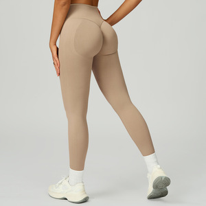 Leggings Deportivos al Por Mayor con Logotipo Personalizado, Leggings de Yoga Sin Costuras para <span class=keywords><strong>Mujer</strong></span>, Pantalones para Correr y Ciclismo, <span class=keywords><strong>Ropa</strong></span> Deportiva para Gimnasio - Product Image 6