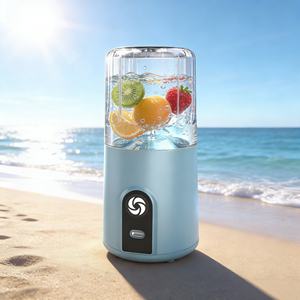 Licuadora Portátil de 260 ml, Trituradora de Hielo, Preparadora de Smoothies, Exprimidor, Resistente, Libre de BPA, Modo Turbo, a Prueba de Fugas, con Batería, para Auto y Exteriores - Product Image 1